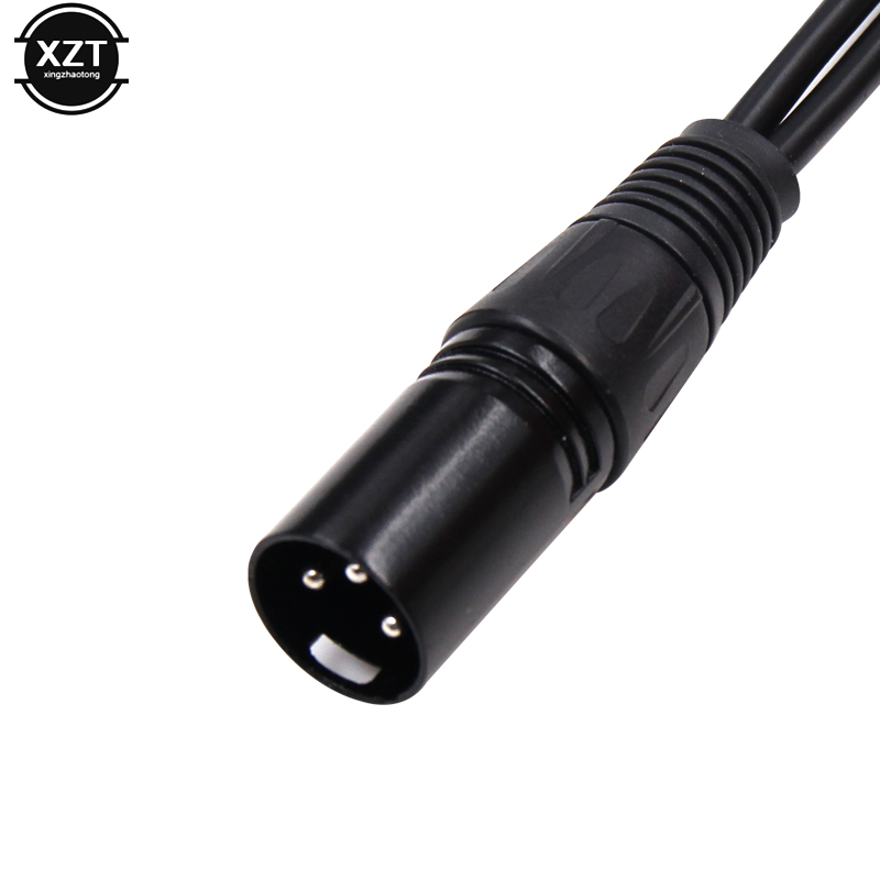 جديد 3-Pin XLR ذكر التوصيل إلى - مراجعة Audio Splitter Y وسعره